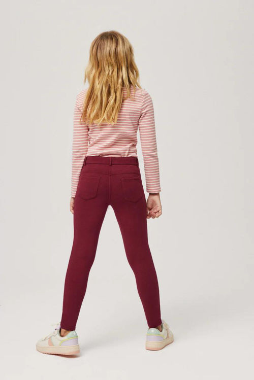 Picture of 33229 EXTRA WARM THERMAL LEGGINGS FOR GIRLS IN MAROON / NAVY